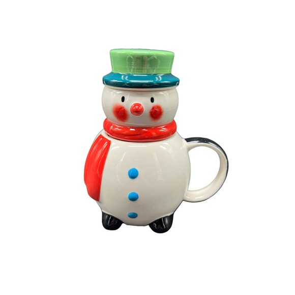 Pier 1 Snowman Tea Infuser for One 3 Pieces Lid Strainer Cup - Excellent Cond. - Picture 1 of 6
